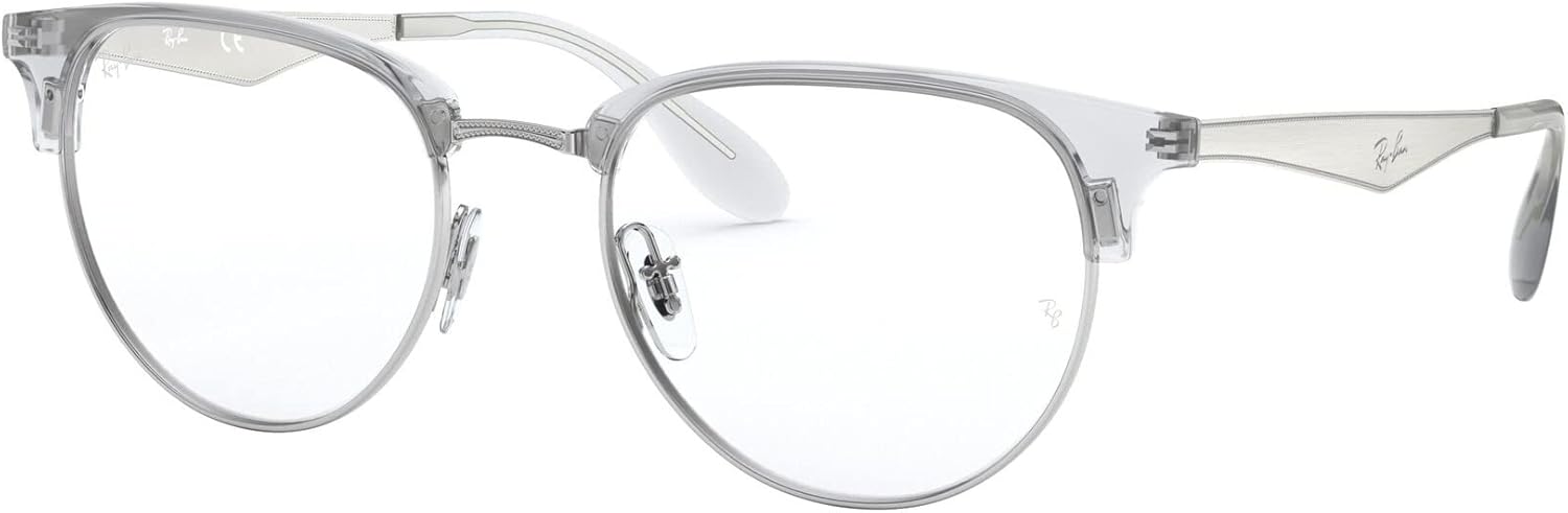 Ray-Ban RX6396 Eyeglasses Bundle: RX 6396 2936 Silver and Eyewear Cleaning Kit