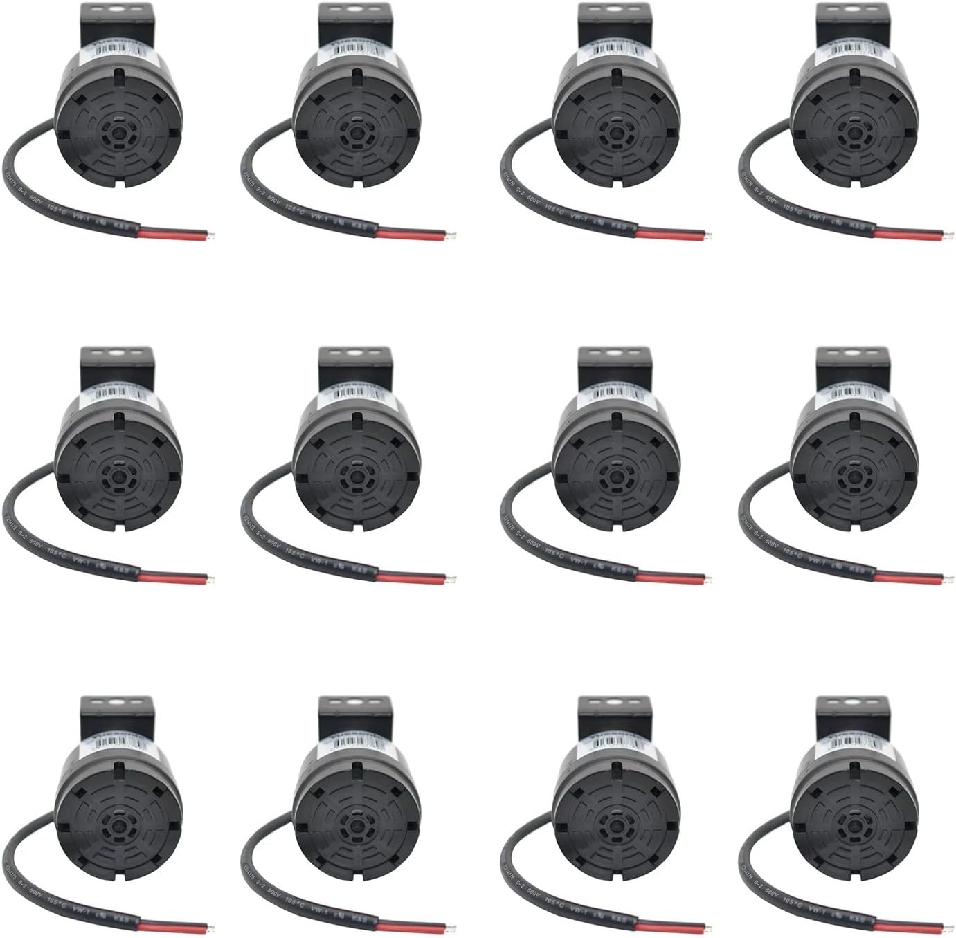 Universal 12-24V 100dB Waterproof Back-Up Alarm (Black-12 PCS)