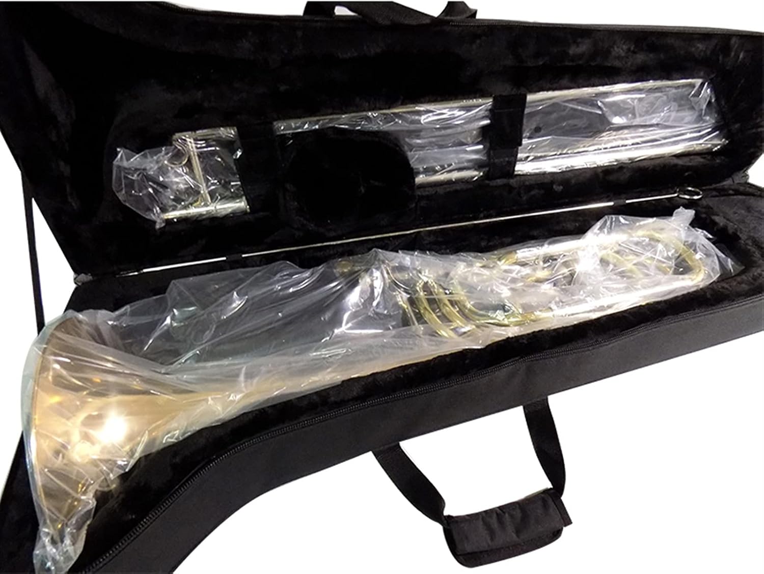 Standard Trombone Bb/F/EB/D Bass Trombones with Case Mouthpiece Gold Brass Bell Trombone Musical Instruments Trombon Lacquer Silver Plated Valve Trombone