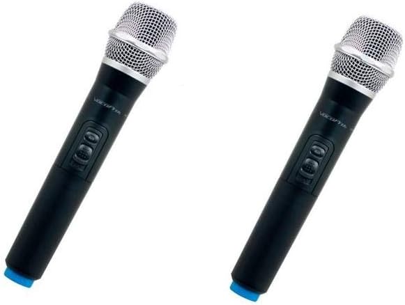 VocoPro, 4 Professional Quad VHF Wireless Microphone System, XLR, Black, VHF4000-2 (VHF-4000-2)