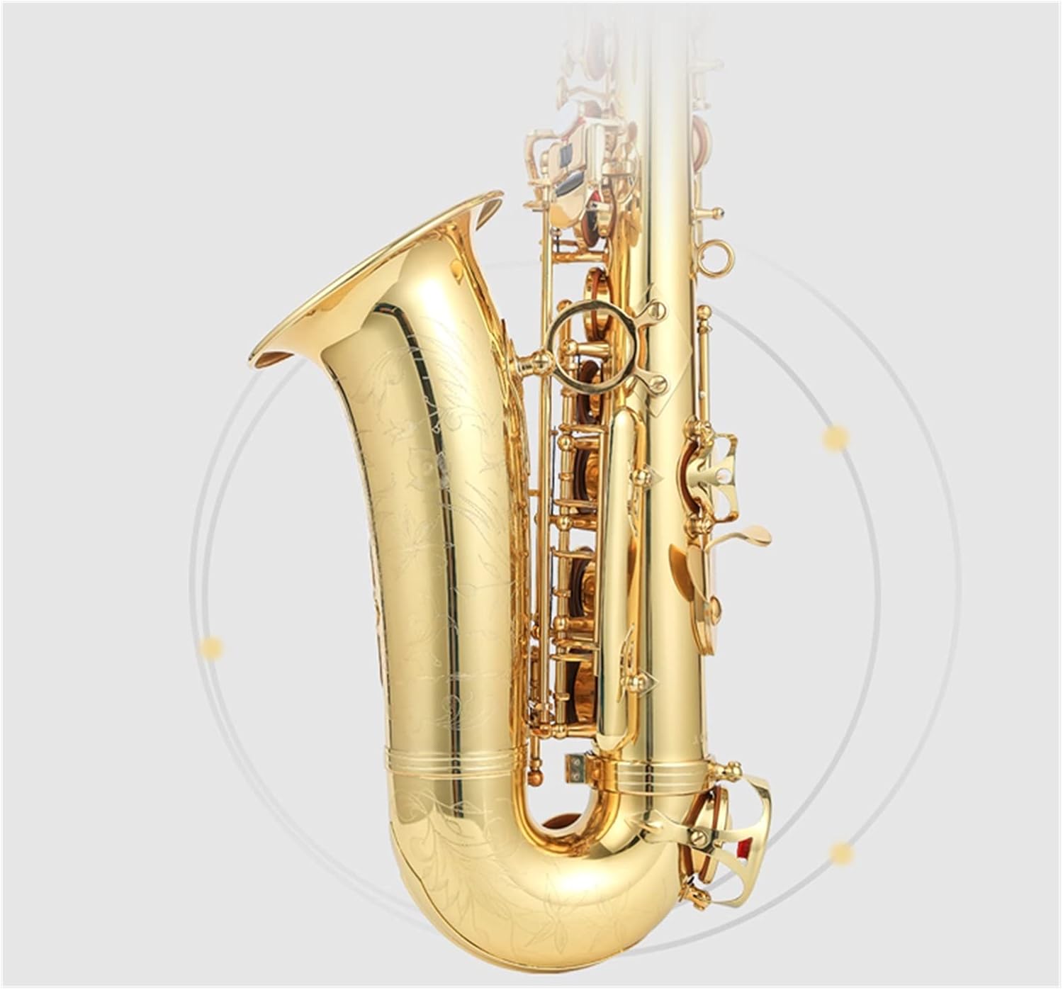 Sax Beginners Kit Made in France EB Alto Saxophone Brass Gold Lacquer Music Instrument E- Flat Sax with Case Accessories Wind Instrument