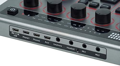 SabineTek Official SabineCast Bluetooth DJ Studio Mixer Sound Card Console w/Wired Condenser Microphone - Podcast, TikTok, Streaming, Gaming, Karaoke & Singing - Audio & Voice Recording Equipment