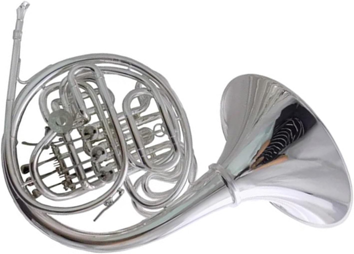 Brass French Horn F/Bb Double French Horn Musical Instruments Divided Silver Plated With Case Mouthpiece Easy To Install