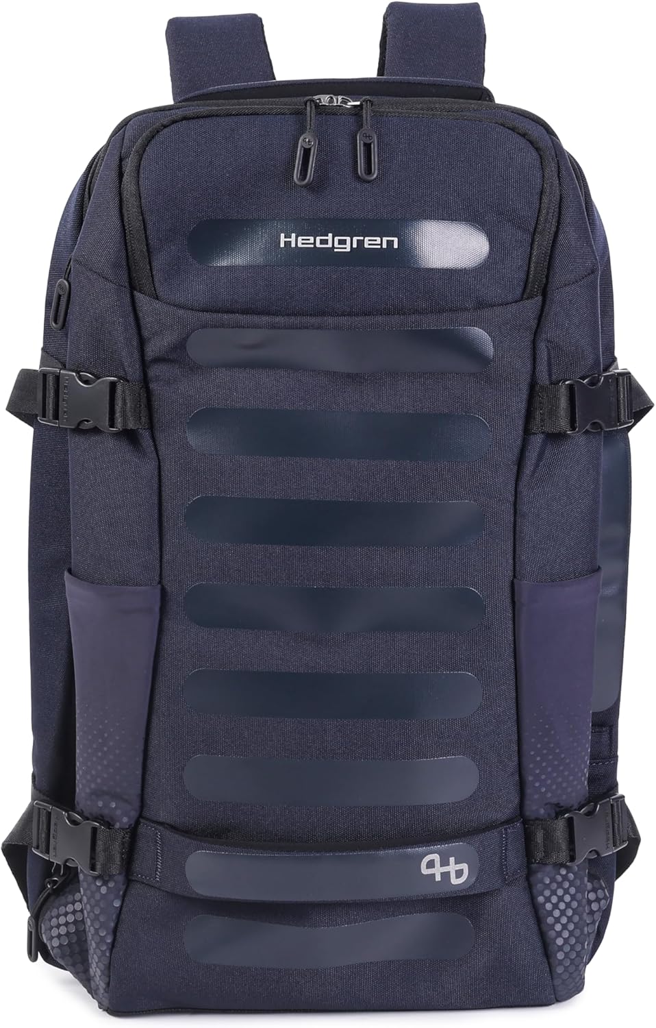 Hedgren TRIP LARGE Travel Backpack – Expandable, Water-Repellent RPET, Carry-On with RFID Protection, Laptop & Clothing Compartments, Rain Cover & Smart Sleeve - 36.2 L (Peacoat Blue)