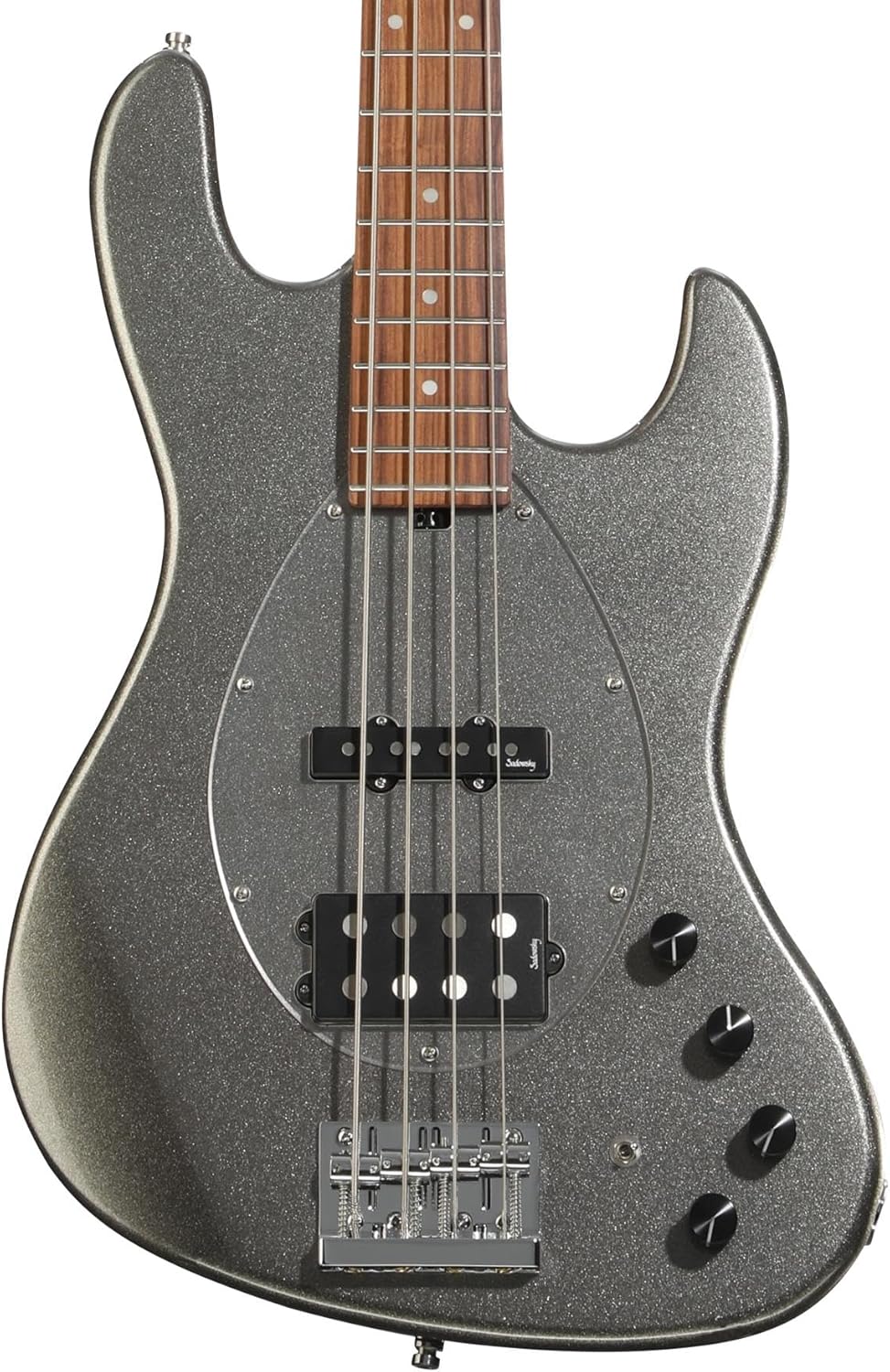 Sadowsky MetroExpress Vintage M/J Bass Guitar - Solid Silver Metallic, Morado Fingerboard