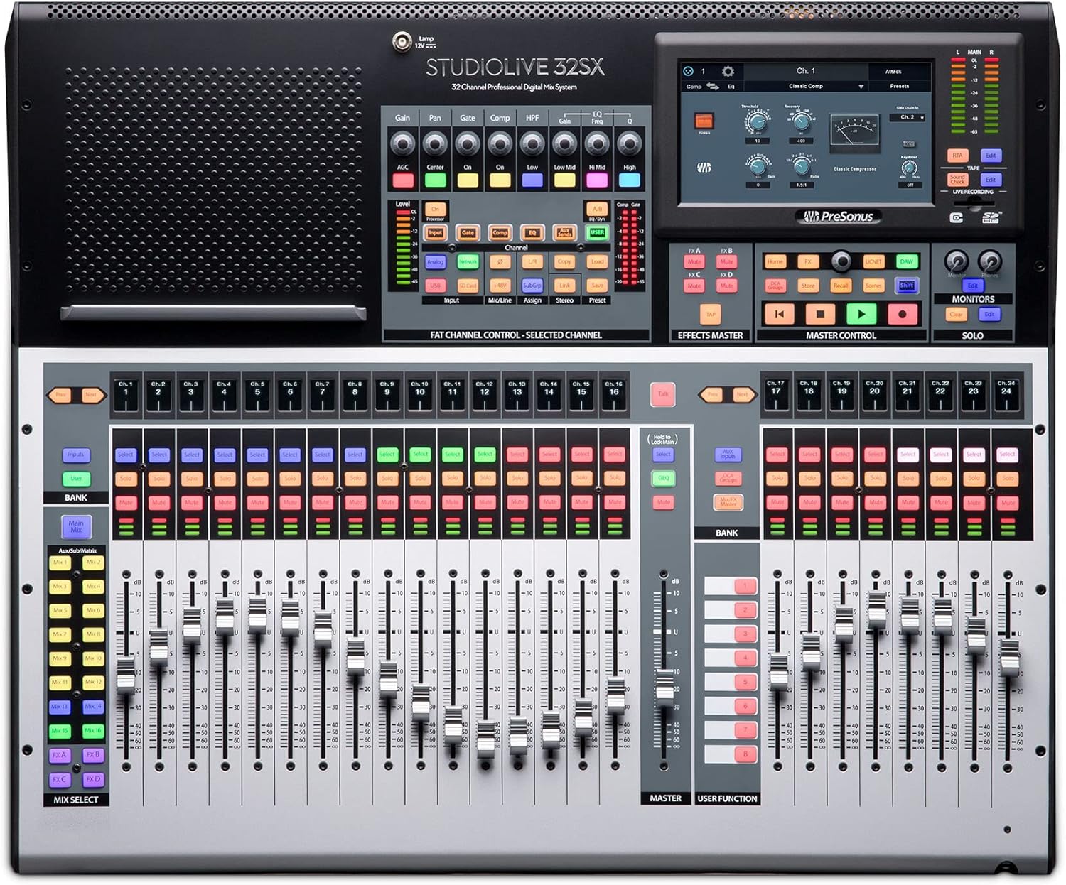 Audiosavings Bundle: Presonus STUDIOLIVE 32SX Compact 32-Ch. 22-Bus Digital Mixer+Recording Interface Bundle with Rockville SX32100 32 Channel (4 returns) 100 Foot XLR Snake Cable, 100% OFC (2 Items)