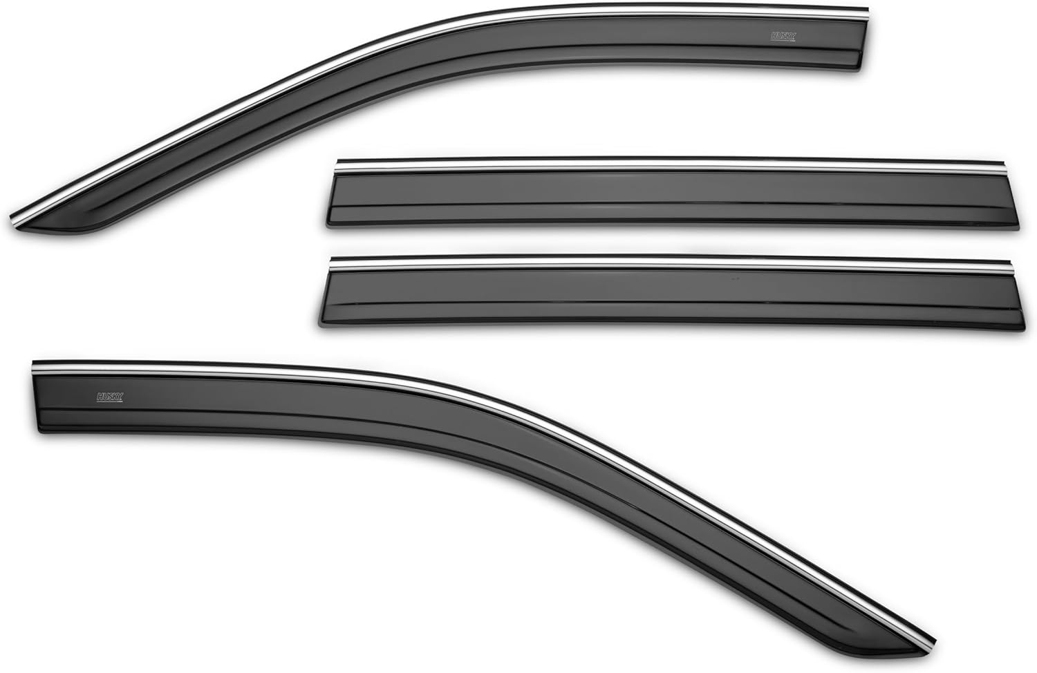 Husky Liners Low Profile Ventvisors/Rain Guards | Fits 2024-2025 Mazda CX-90, 4 pcs. | Smoke w/Chrome Trim - 2884071