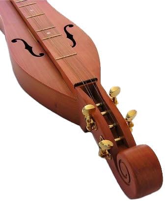 Applecreek Mountain Dulcimer 4-String Solid Cherry Hourglass Body with Instrument Alley, Case, Book, True Tune Tuner, Strings, Polish Kit, Bundle ACD200K - Made in Romania