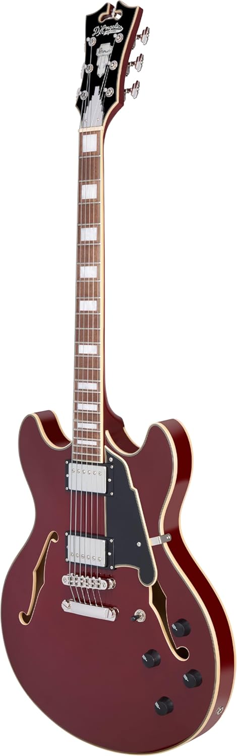 D'Angelico Premier DC Electric Guitar - Burnt Red with Stopbar Tailpiece