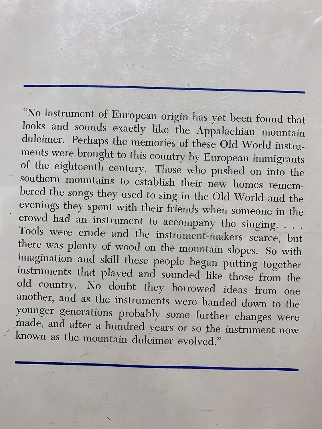 Constructing the mountain dulcimer