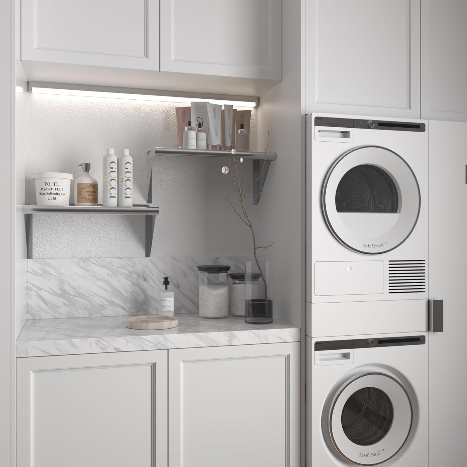 Jefferson 12 in. x 24 in. Stainless Steel Wall Shelf | NSF. Appliance & Equipment Metal Shelving | Kitchen, Restaurant, Garage, Laundry, Utility Room