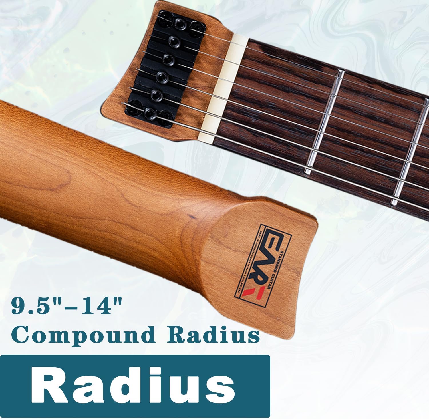 EART GW2P-SE Headless Electric Guitar, Solid Electric Guitar,Carbon-Roasted Hard Maple Neck Fully Adjustable Bridge, Satin Finish