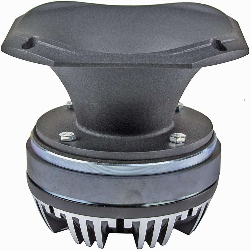 AudioPipe APHC-6256 5 Inch 400 Watt 8 Ohm Pro Compression Driver Tweeter Car Audio Speaker Amplifier Kit with Aluminum Horn, Black