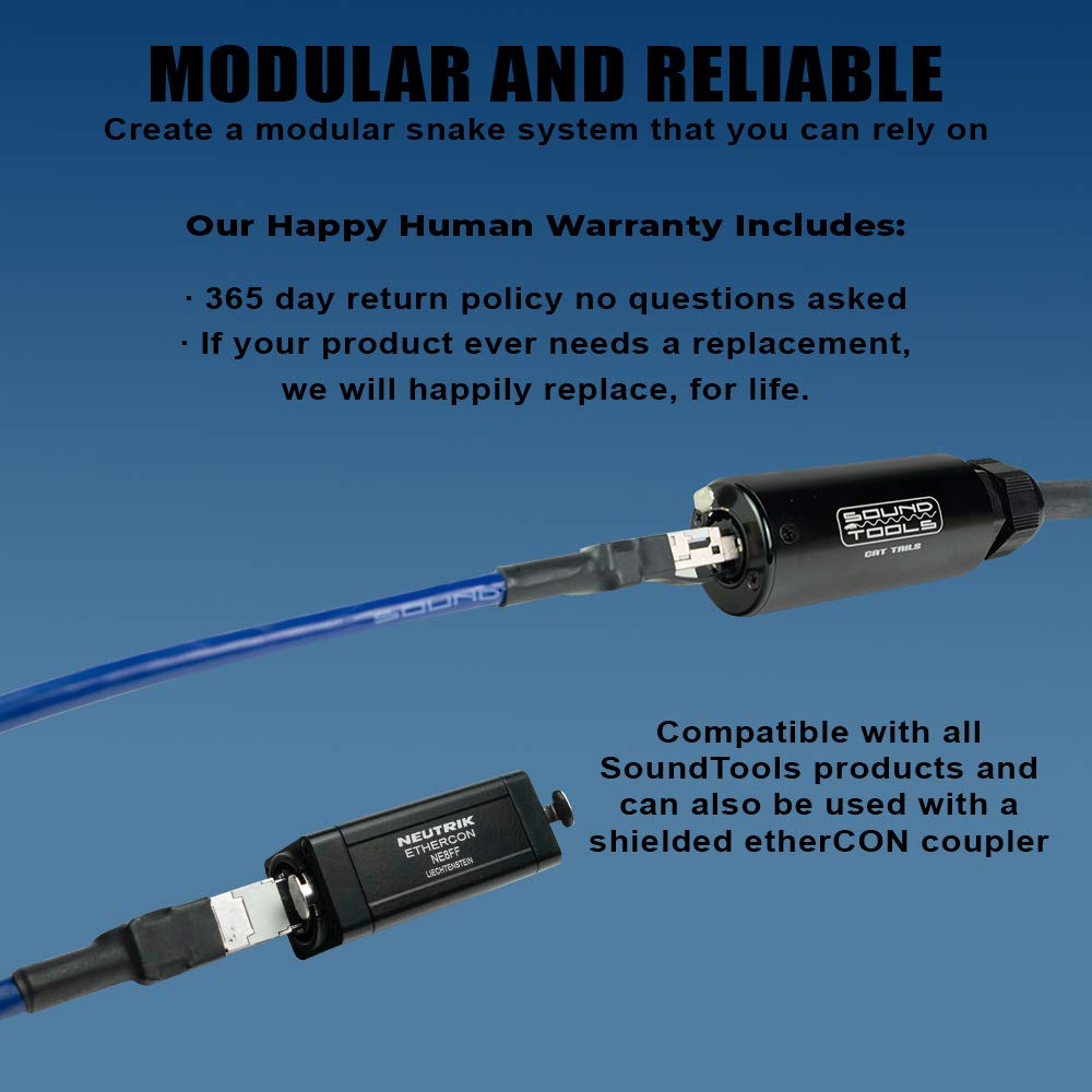 SuperCAT Sound Tails Male RJ45 to Male Breakout XLR - Analog Audio Over CAT5e Analog Audio, AES3, intercom or DMX