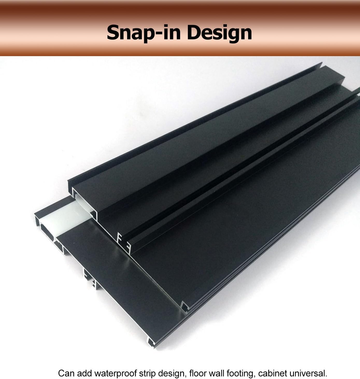 Aluminum Channel Baseboard 10 Pack 300 CM Length Aluminum Channel Profile Baseboard for Wall Corner, LED Strip Lights Diffuser with Cover, LED Aluminum Channel System for Bedroom Kitchen