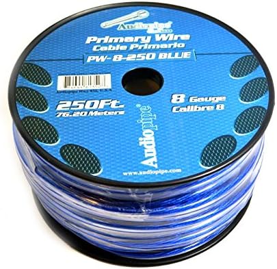 8 GA Blue Power Wire Primary Ground 250FT Copper Mix Cable CAR Audio Amplifier