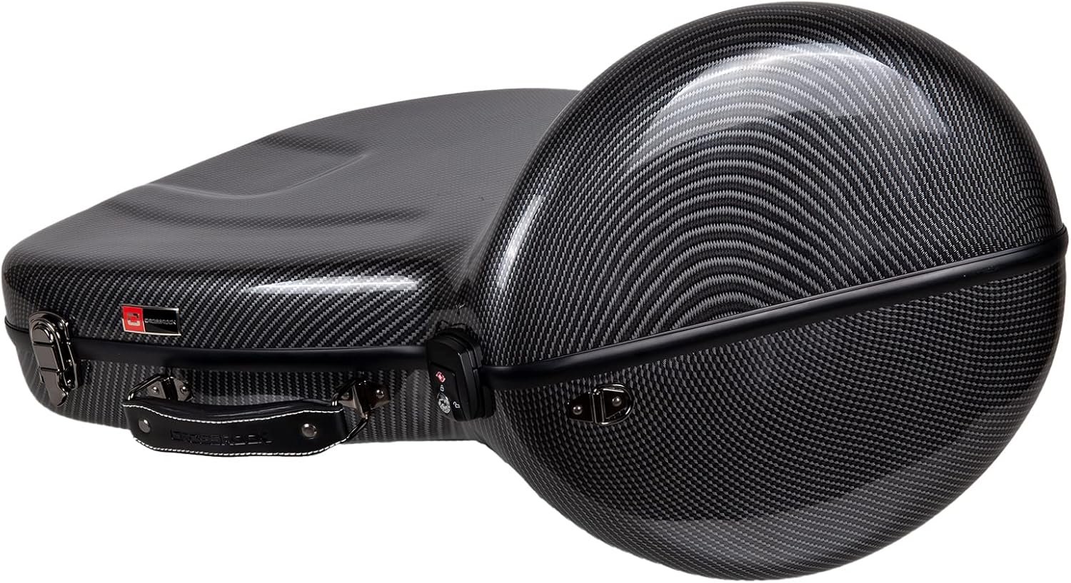 Crossrock Composite Carbon Fiber Hard-shell case for French Horn Bell Undetachable with TSA lock-Black(CRF3000FHUBK)