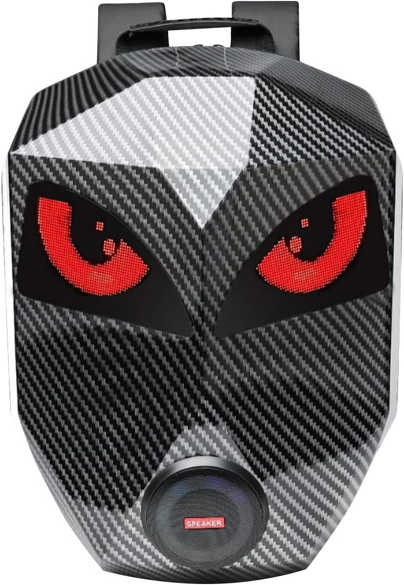 Waterproof Against Dirt Travel Backpack Glowing Accent Lighting For Strengthened Night Security Multiple Storage Compartments (carbon fiber)