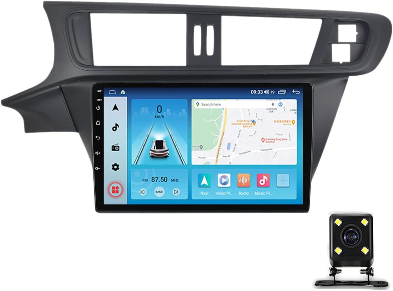 9 Inch Android Stereo Double Din Car Radio Touchscreen MP5 Player for Citroen C3-XR 2010-2018 Support Mirror Link/Carplay/Android Auto, Bluetooth/WiFi/USB, FM Car Audio Receivers