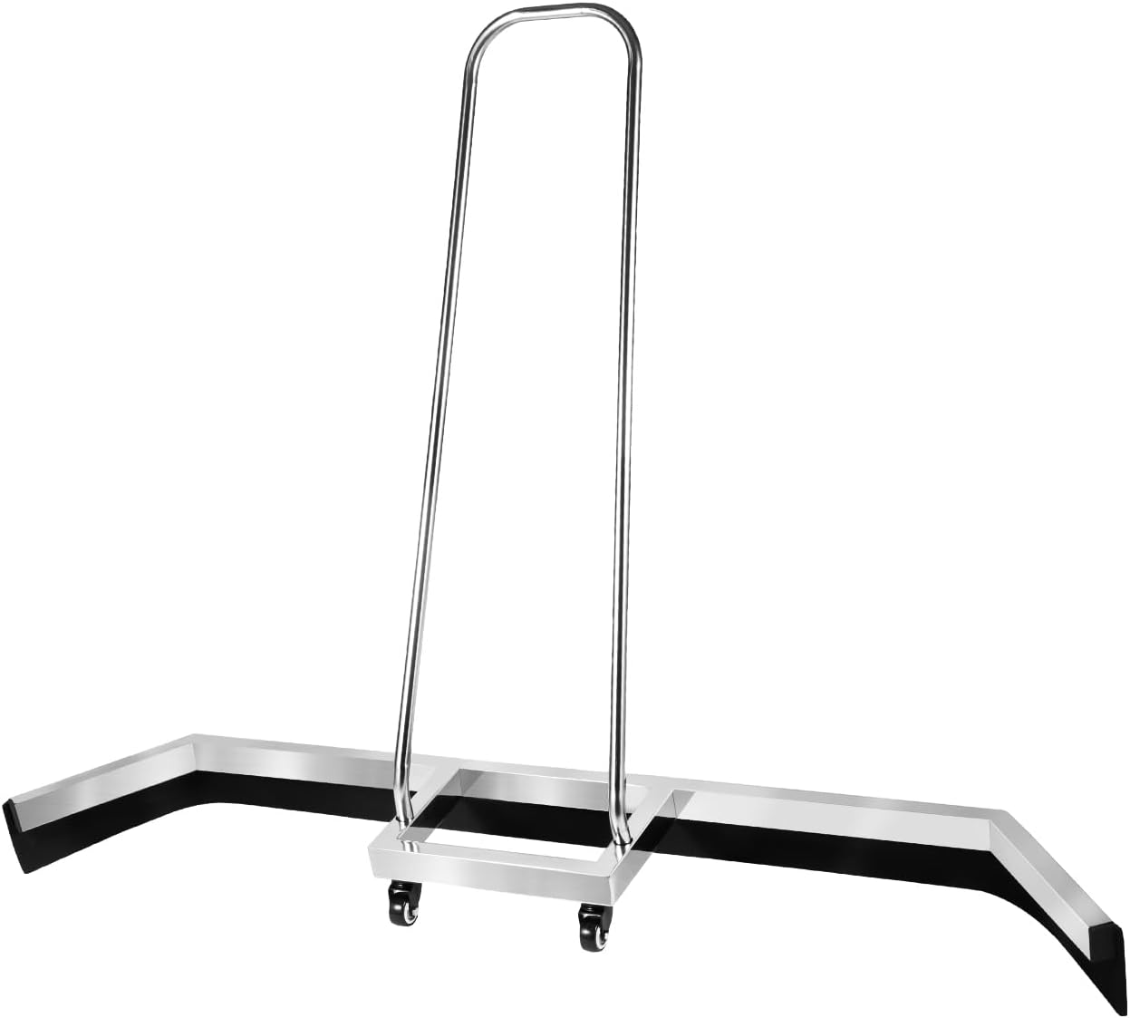 Tennis Court Squeegee, Squeegee for Concrete Floor, Heavy Duty Water Remover with EVA Rubber Blade and 360° Rotatable Wheels, for Sport Courts, Garage, Shopping Mall