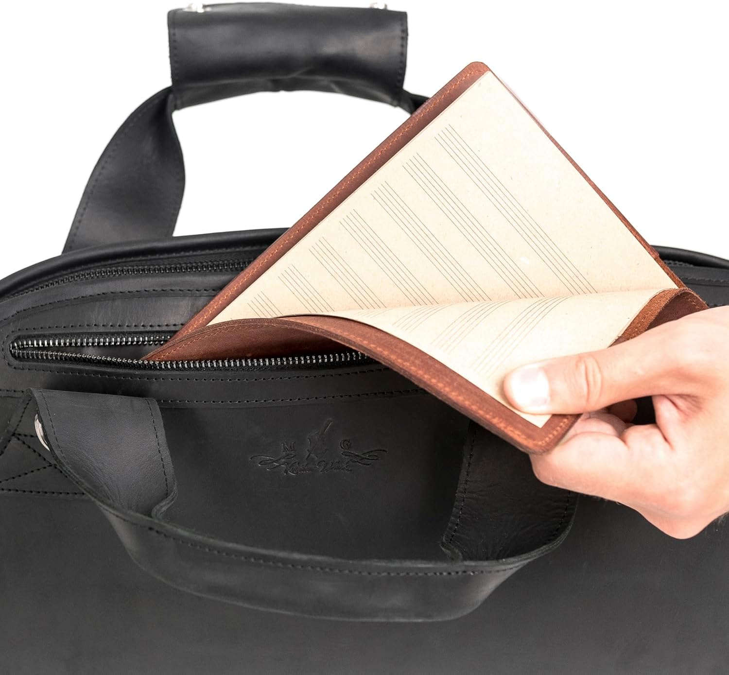 Leather Gig Bag for Cornet & Piccolo Trumpet - Fully Padded, Lightweight, Water-Resistant, w. Shoulder Strap & Handle. Accessory Pocket, Reliable Protection Instrument Case Storage (Cornet, black)