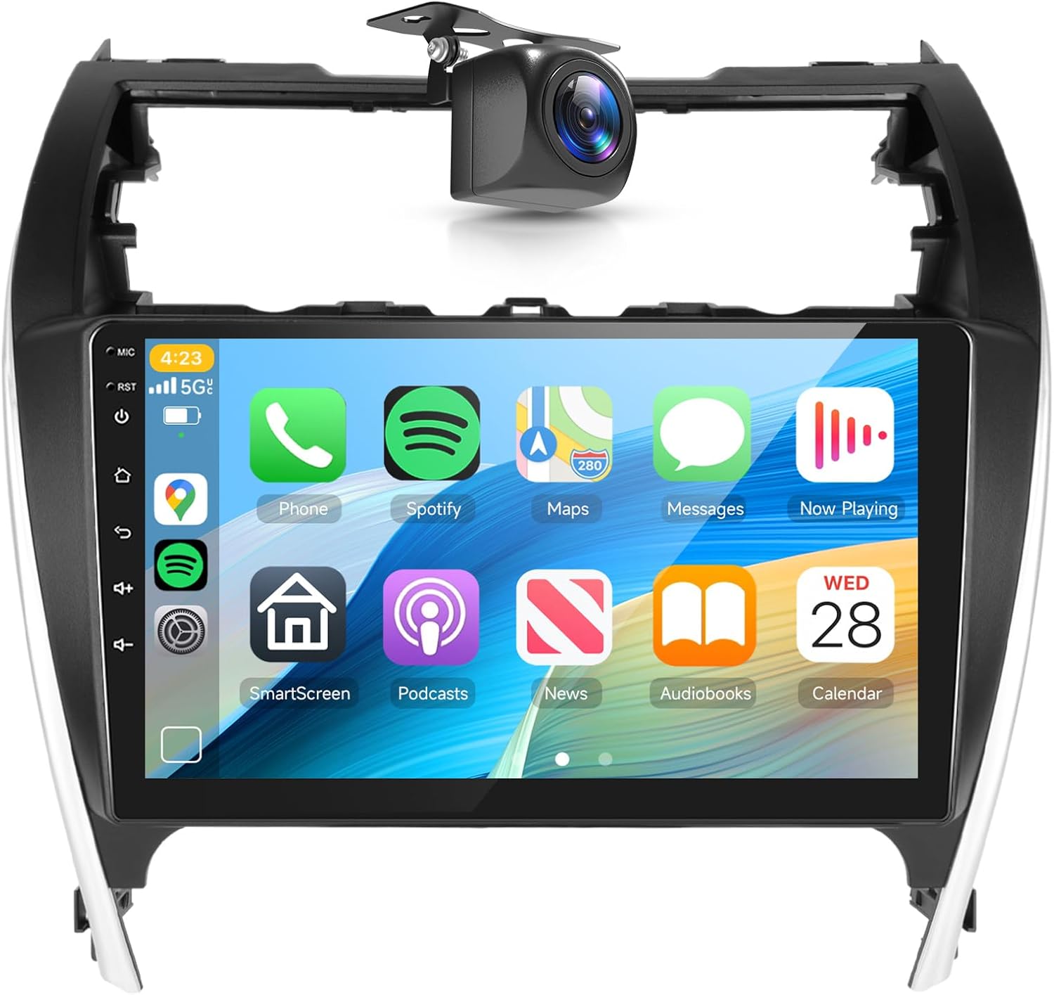 8Core 6+128G Car Stereo for Toyota Camry 2012-2014 𝐰𝐢𝐭𝐡 𝐉-𝐁-𝐋 Wireless Carplay Android Auto,10.1 inch 1280 * 720P IPS Touch Screen Radio,Android/GPS/WiFi/32EQ/Bluetooth 5.0/SWC+Backup Camera