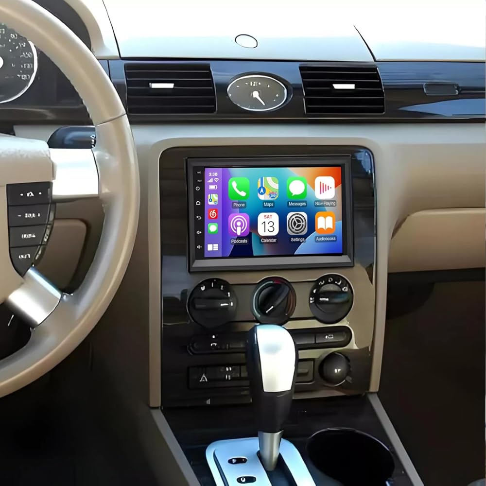 PHEZEN 7 inch Touchscreen Car Stereo Fit for Mercury Montego 2005-2007, Android 13 Double Din Car Radio with Carplay & Android Auto in-Dash Navigation BT Mirror Link WiFi Backup Camera 4+64G