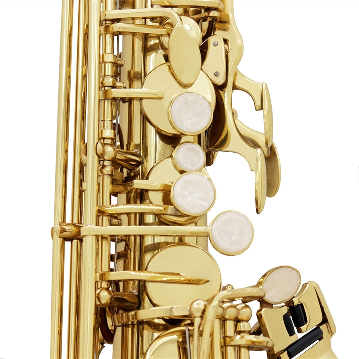 EB Alto Saxophone Brass Gold-Plated E Flat Musical Woodwind Instrument with Case (Color : Gold)