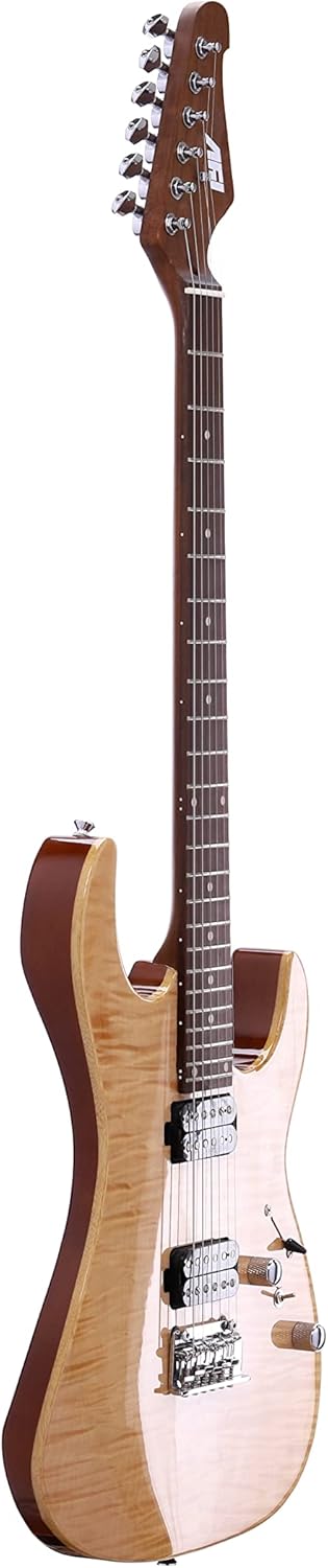 IYV- IS-400-HH Solid Body with Flame Maple, H-H Pickup Configuration, Natural