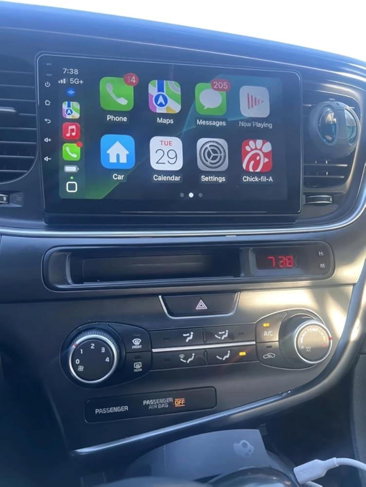 Double Din Radio for Kia K5 2015 Android 15 Car Radio, 9 Inch 4+64G Car Stereo with Wireless CarPlay/Android Auto/Bluetooth/GPS Navigation/WiFi/Touch Screen/Backup Camera/SWC/FM/Mirro Link