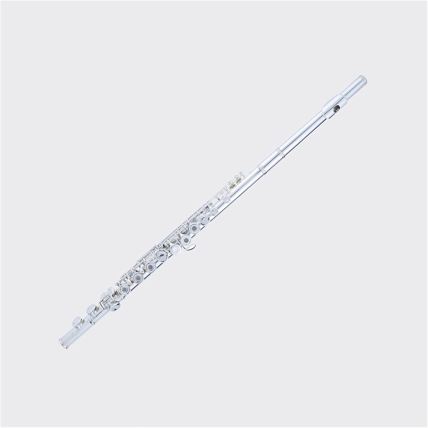 Flutes Musical Instrument Wind Instrument White Copper Button with E Key Split Student Flute C Tune Silver-Plated 16-Hole Flute