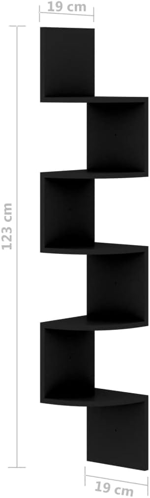 Corner Shelf,Floating Shelves for Wall,Easy-to-Assemble Wall Mount Corner Shelves for Bedrooms and Living Rooms Wall Corner Shelf Black 7.5