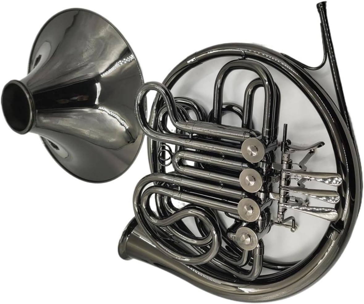 Brass French Horn F/Bb French Horn Split Double Row Four Keys Nickel Plated Professional Musical Instrument With Case