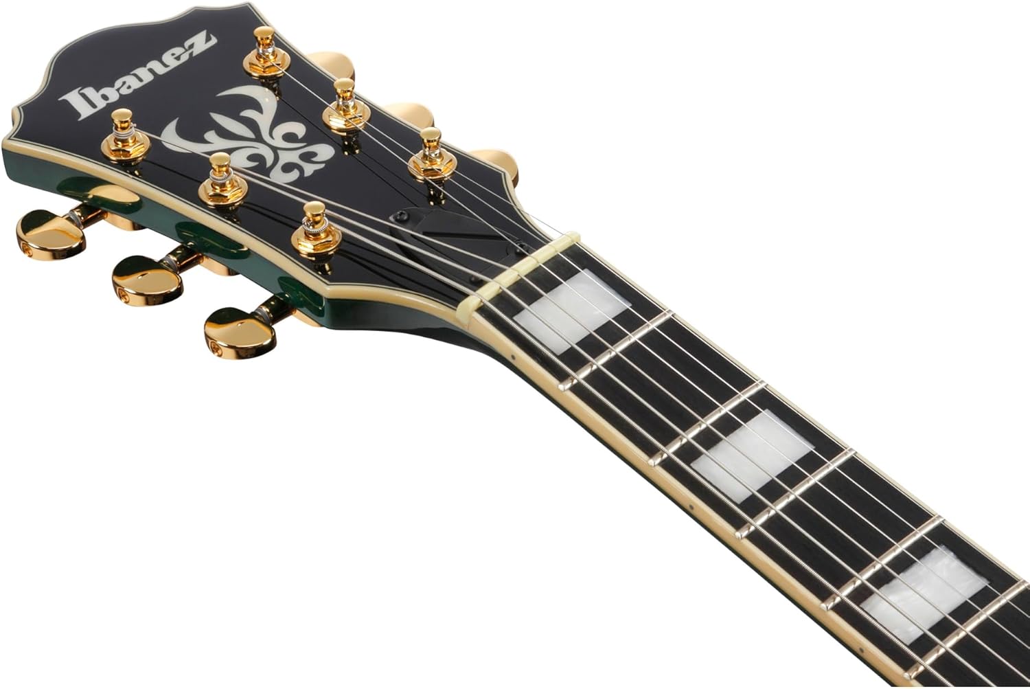 Ibanez AS93FM Artcore Expressionist 6-String Right-Handed Electric Guitar with Flamed Maple Body and Macassar Ebony Fingerboard (Transparent Moss Green)