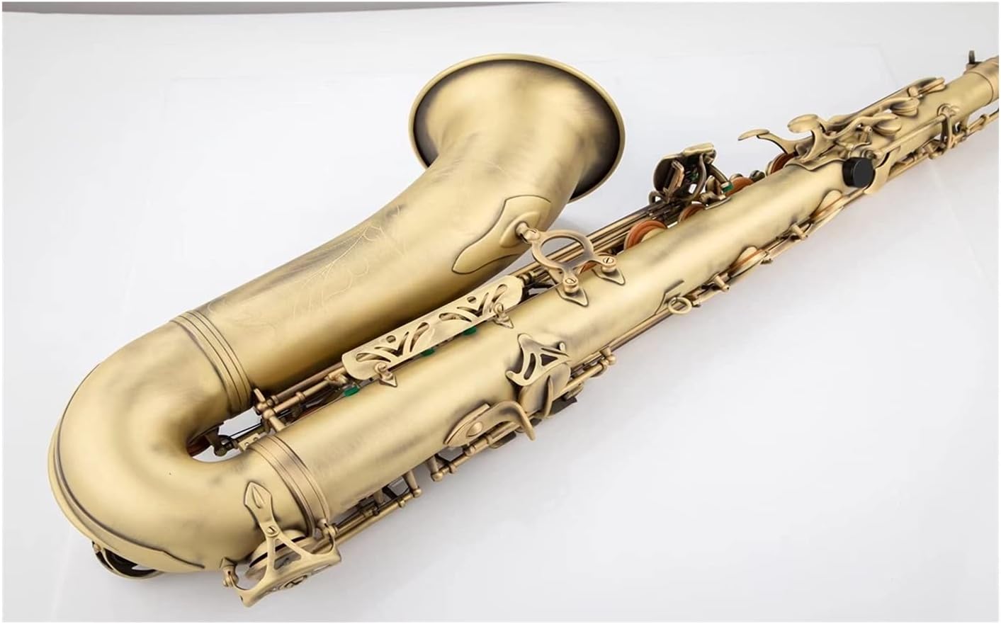 Sax Beginners Kit Tenor Saxophone Reference Antique Copper B Flat Woodwind Instrument with Case Mouthpiece Reeds Neck Wind Instrument (Color : Deep Blue)