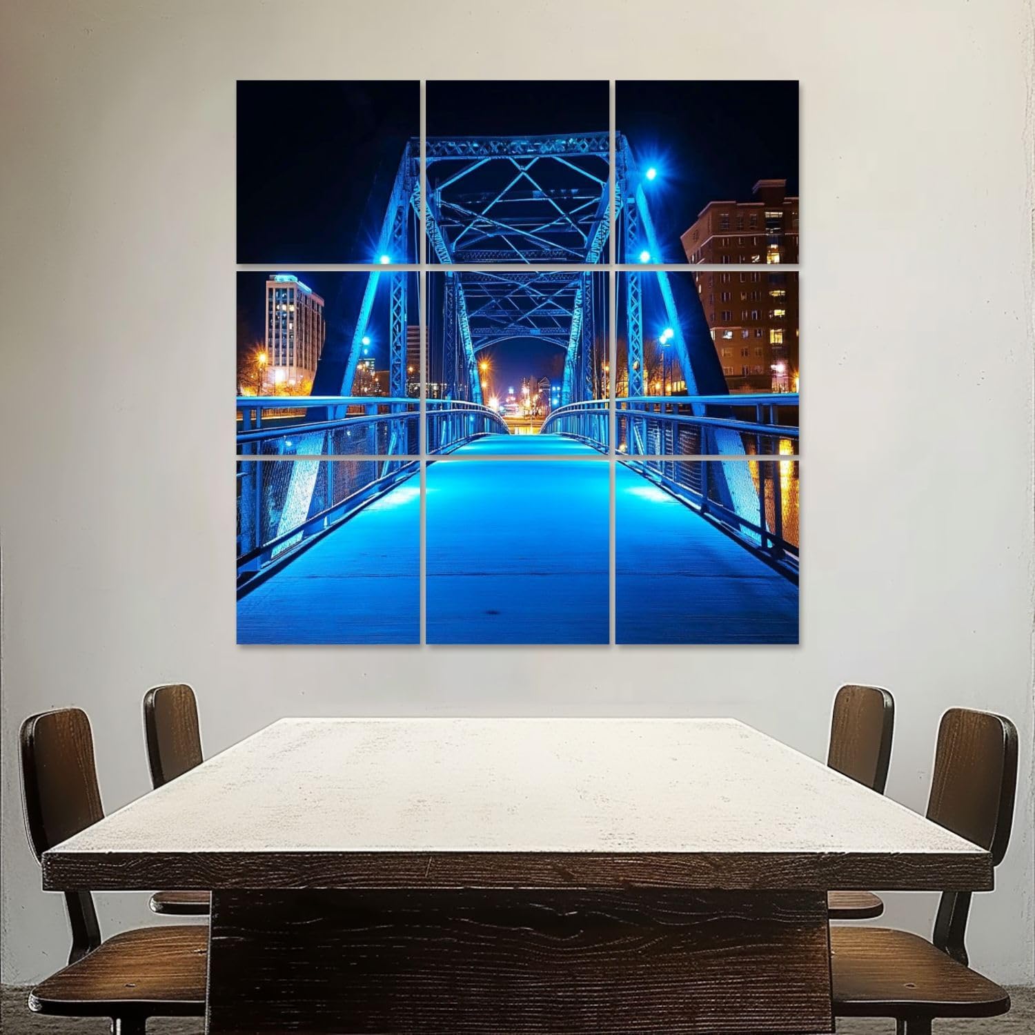 Art Acoustic Panels Self Adhesive Grand Rapids night 9 Packs Decorative Soundproof Wall Panels Large Sound Absorbing Panels for Home Office 60