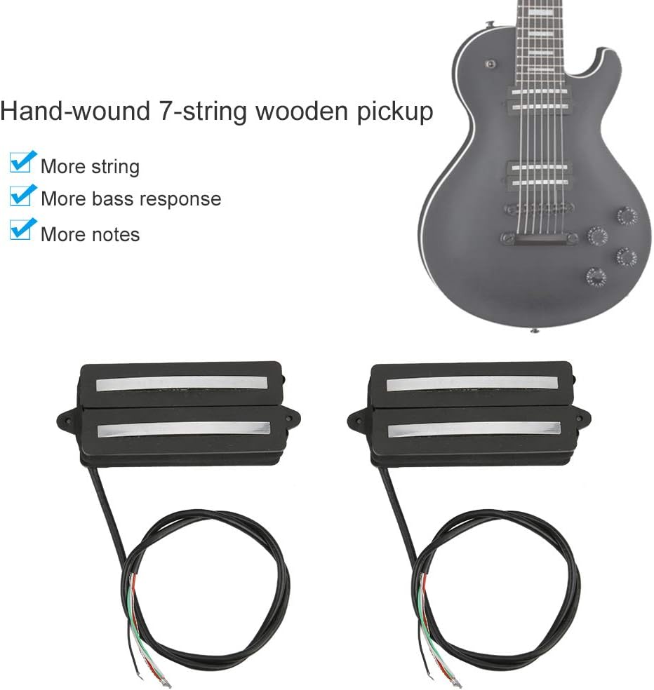 Electric Guitar Pickups Dual Rail 7 - String, 5 Core Wire Musical Instrument Accessories - High Bass Response, Durable Construction, Easy Installation