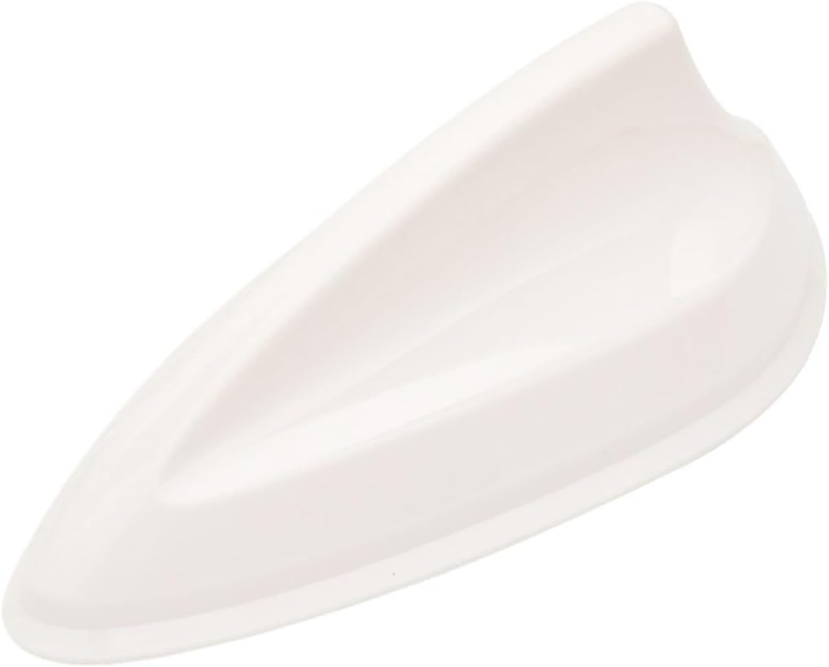 Car Roof Shark Fin Aerial Antenna Toppers Universal Auto Fm Antenna Signal Decorative Compatible For BMW/Honda/Toyota/VW/Kia/Nissan(White)