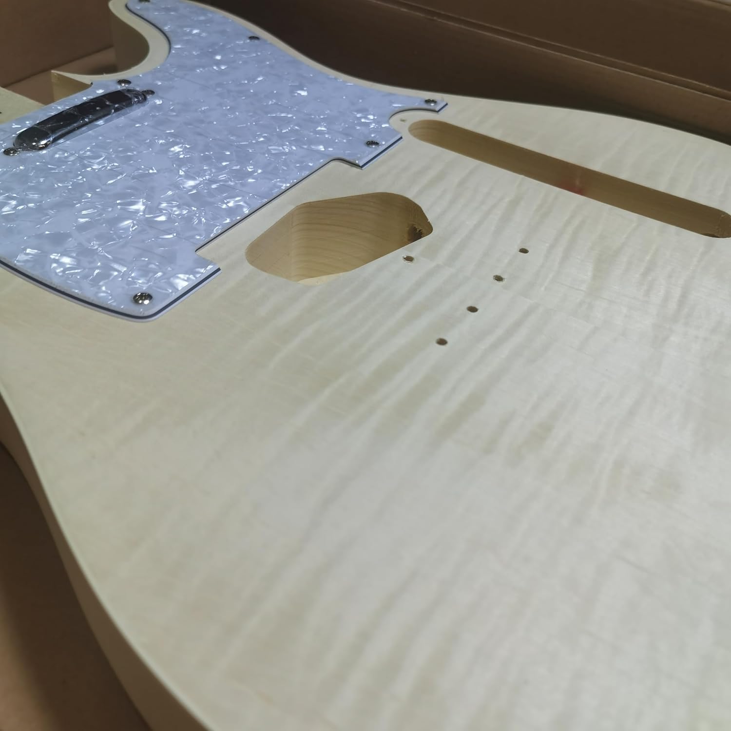 Flame Maple Effect TL Style Semi-Finished Diy Electric guitar Kit