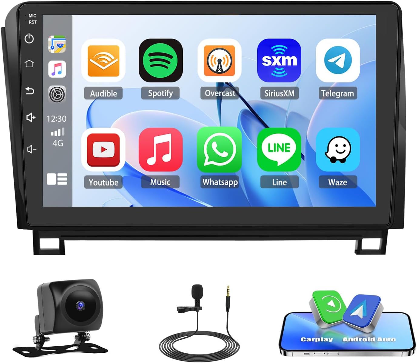 Android 15 Car Stereo Radio for Toyota Tundra 2007-2013, Sequoia 2008-2018 with Carplay/Android Auto,10.1