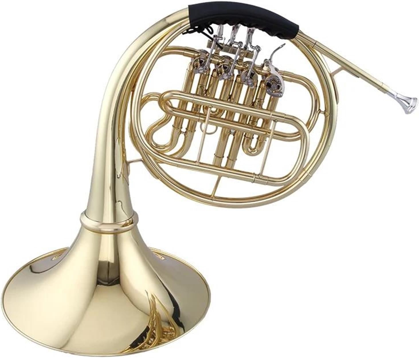 Brass French Horn Brass Body Wind Instruments French Horn With 4 Rotating Valve Piston Bb Tone Single Horn