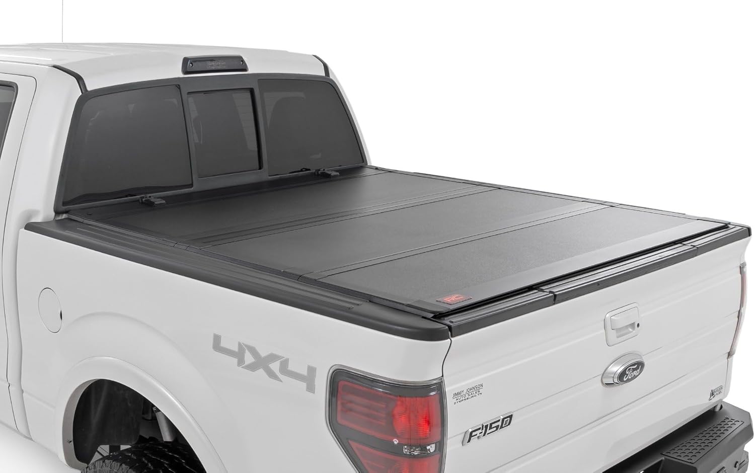 Rough Country Hard Tri-Fold Flip Up Truck Bed Tonneau Cover for Ford F-150 (2004-2014) - Fits 5'7