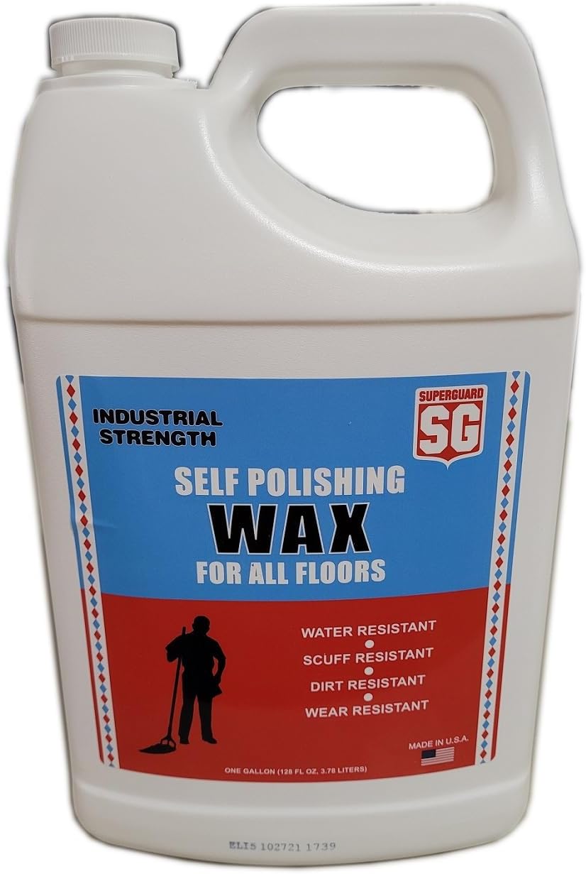 Safeguard 1 Gallon 128 OZ Fluid Ounce Industrial Strength Self Polishing Floor Wax For All Floors