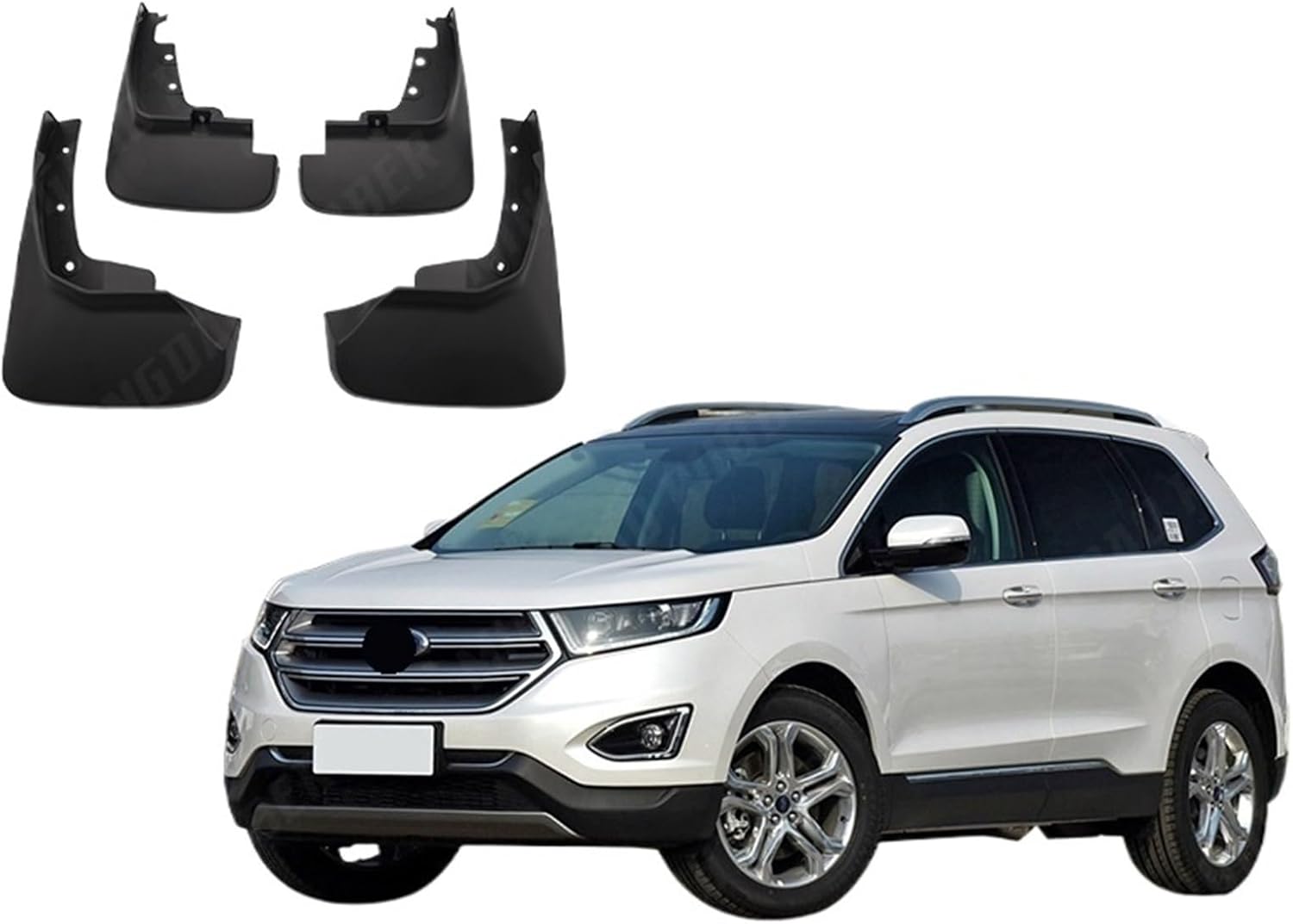 4Pcs Car Front Rear Mudflap Mudguards Sludge Splash Guards Mud Flaps Fender Flares Compatible with Edge 2015 2016 2017 2018(Except Sport Model)