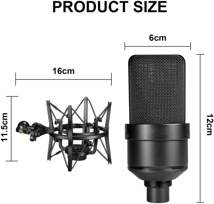 Condenser Microphone Professional Mic for Recording Podcasting Voice Over Streaming Home Studio (Color : D, Size : 26mm) (D 36mm) (D 26mm)