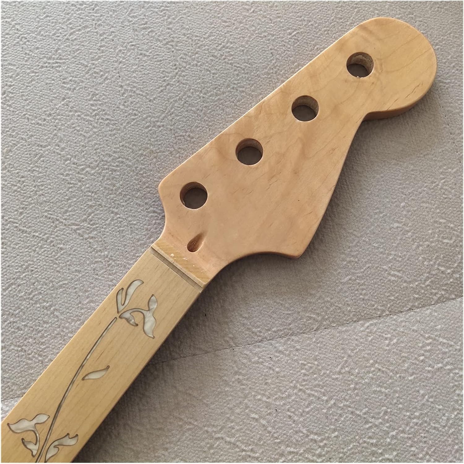Fretless Maple 24 Frets Bass Guitar Neck Part 4 String Maple Fingerboard Unfinished Guitar Neck