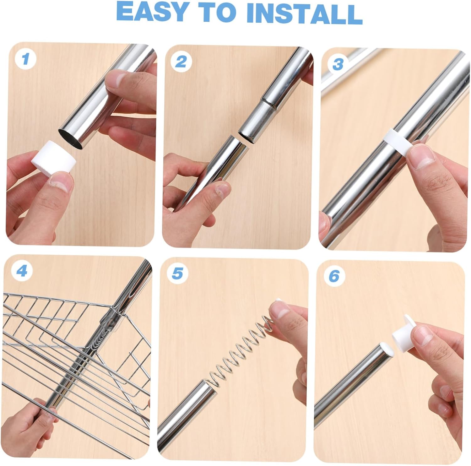 Cabilock 4tier Telescoping Corner Shower Rack Tension Pole Organizer for Bathroom No-Drill Easy Installation Rustproof with Quick Drying Baskets Storage