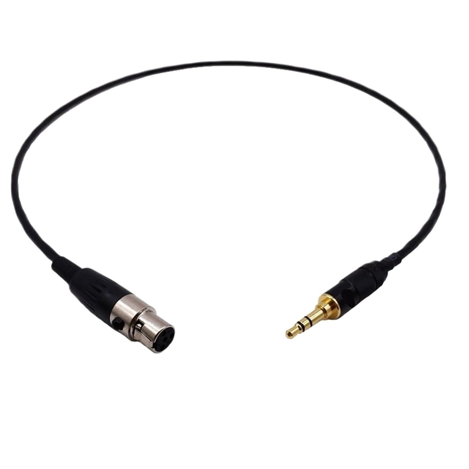 3.5mm to Mini 4pin XLR Female Earphone Audio Cable(Angle,2m)