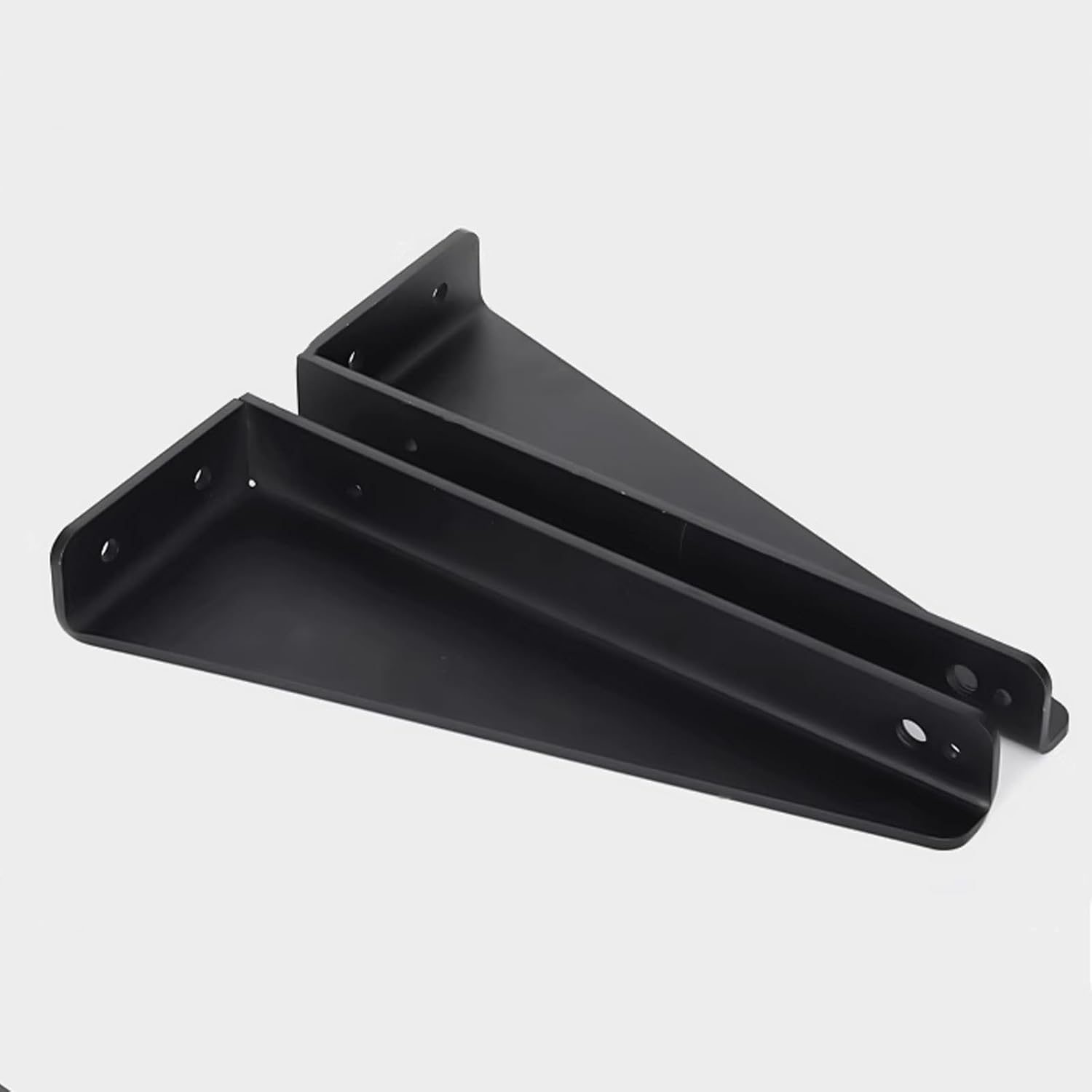 Shelf Brackets Wall Mounted Shelve Brackets Metal L-Shaped Floating Support Angle Brackets for Countertops,TV Bench,Desk,Cabinets,Black (19.7in) (26in)