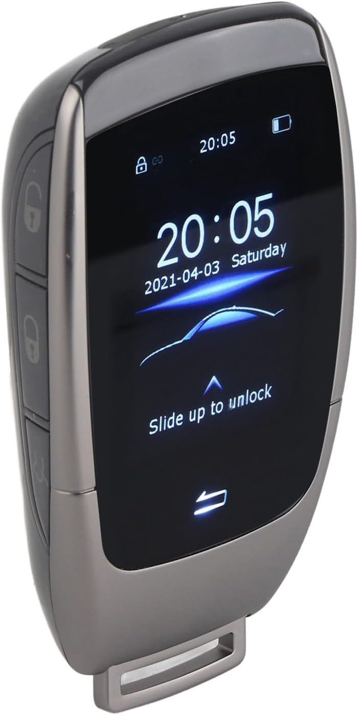 Smart Remote Car Key - Universal TK900 LCD Touch Screen, Keyless Entry for Start-Stop Engine Button Models, Anti-Theft Vehicle Control, Window Lift Function Key Fob(Black)